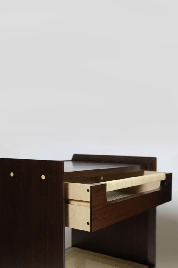 Small table drawer detail closeup