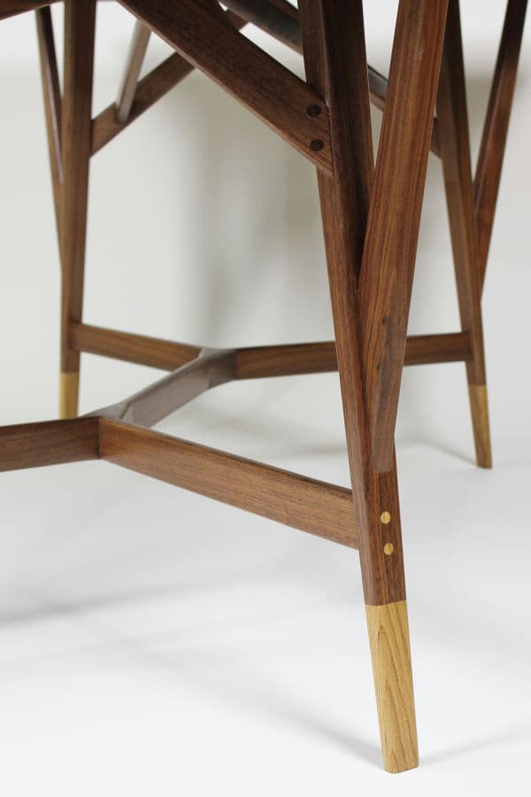 Table leg detail closeup